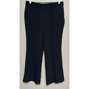 The Limited Pull On Flare Crepe Pants Women 14 Black Stretch High Rise Everyday